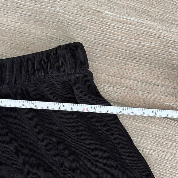 Nicole Marie Adult L Black Maxi Skirt Contrast Stitch Stretchy Flowy USA Vintage - Picture 6 of 6